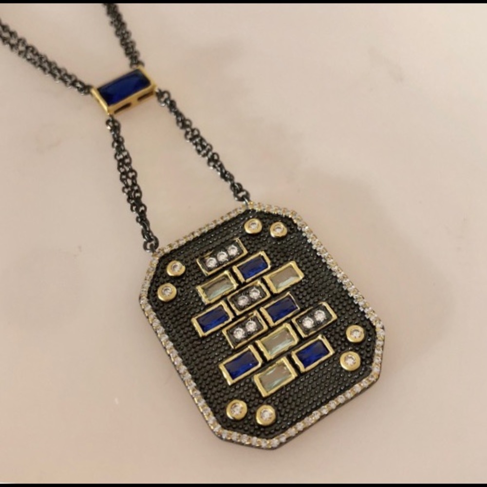 Freida Rothman s/s geometic 36" necklace !